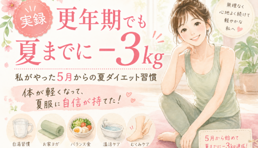 【実録】更年期でも夏までに−3kg｜私がやった5月からの夏ダイエット習慣