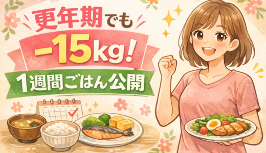 【実録】更年期でも−15kg痩せた食事｜1週間ごはん公開（そのまま真似OK）